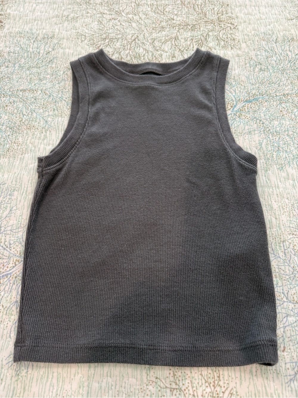 Hollister Dark Gray Ribbed Tank Top